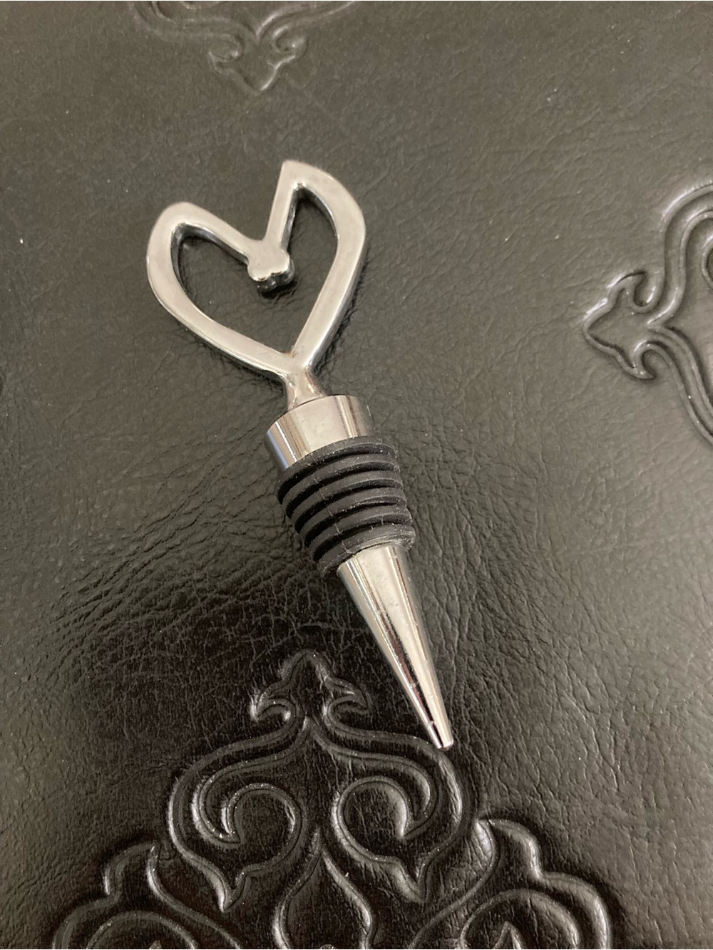 Silver Heart Wine Bottle Stopper